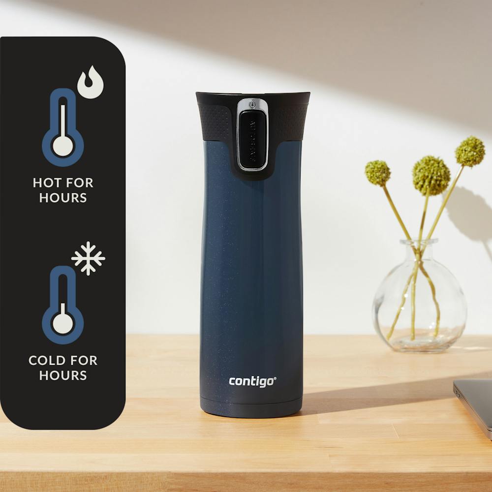 AUTOSEAL® West Loop Vacuum-Insulated Stainless Steel Travel Mug with Easy-Clean Lid, 20 oz - Midnight Berry