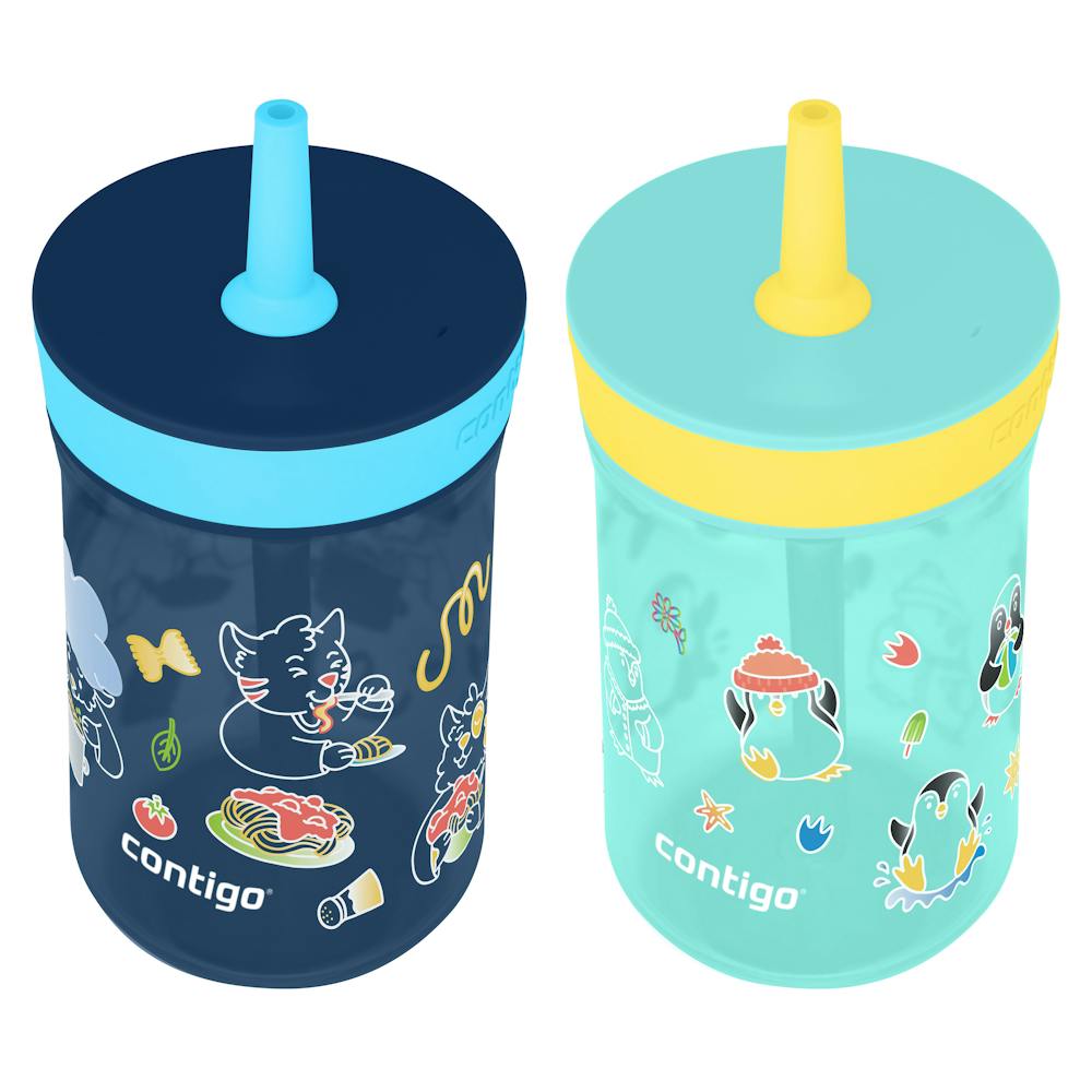 Kids Leighton Spill-Proof Tumbler with Straw, 14oz., 2-Pack - Jade VinePAW Patrol & Blue Raspberry PAW Patrol