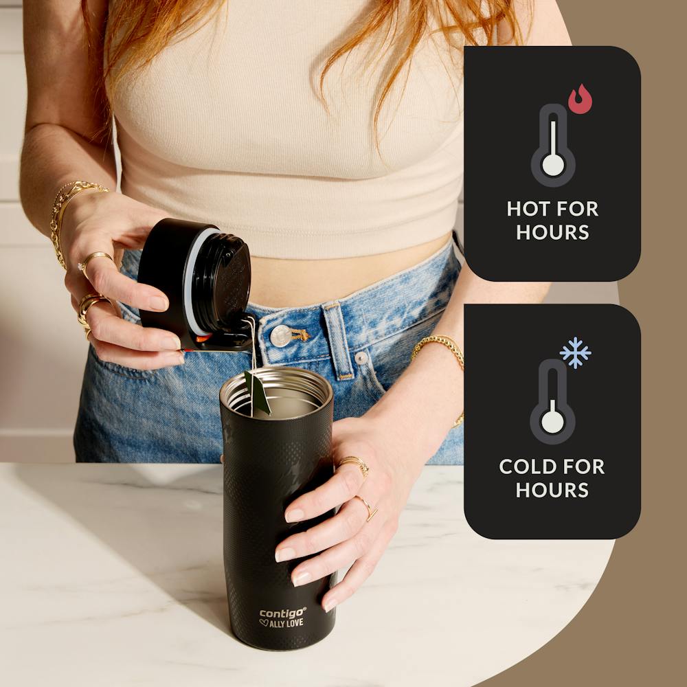 Contigo® x Ally Love West Loop 3.0 Stainless Steel Travel Mug with AUTOSEAL® Easy-Clean Lid, 16oz - Oatmilk
